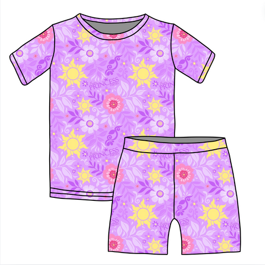 Two-Piece Pajamas: Rapunzel Vibes